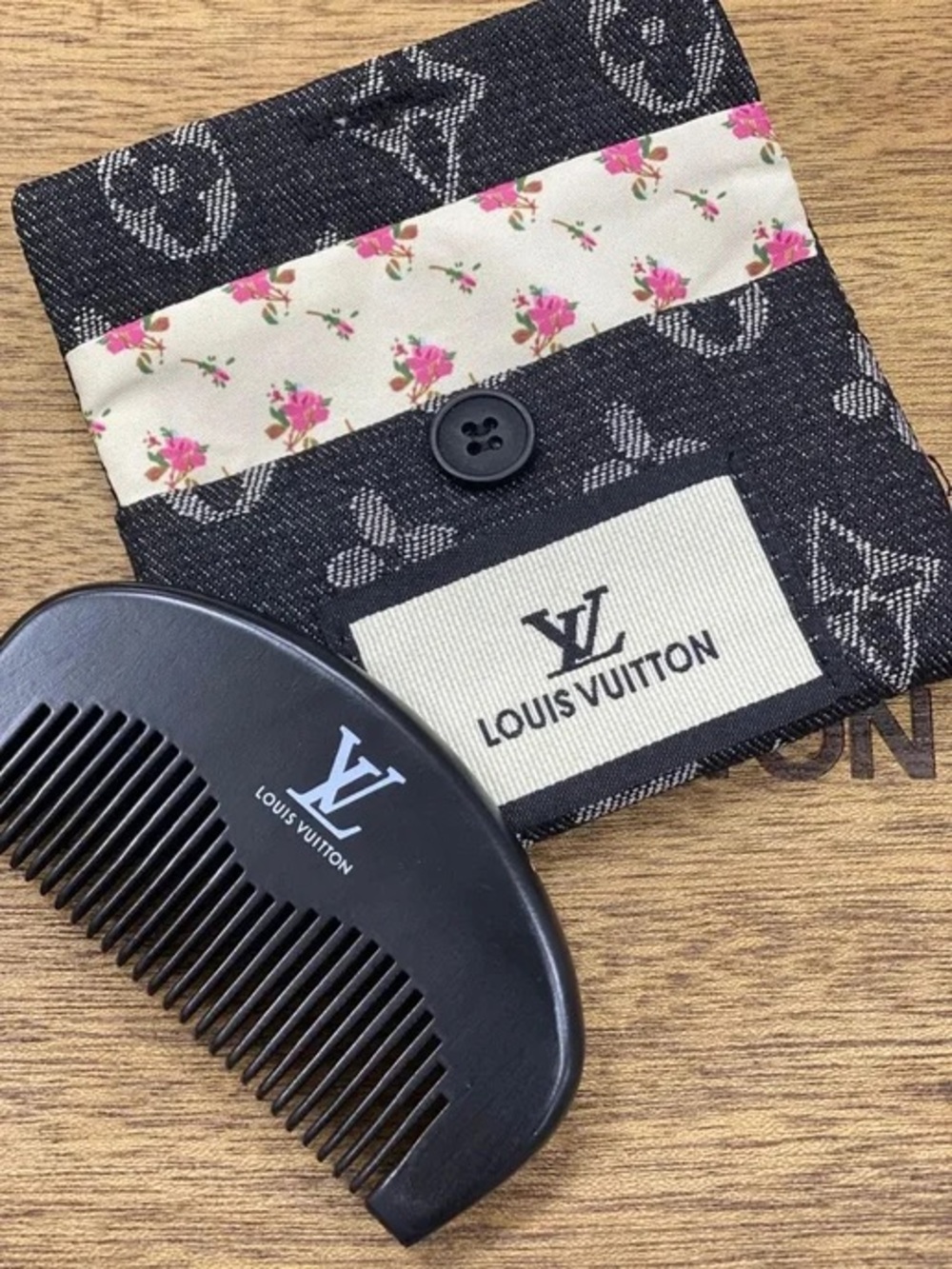 LV Beauty Comb with Denim Case/Sleeve | New